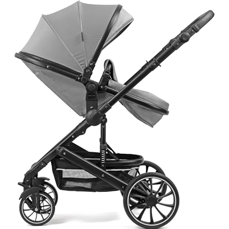 Pixini Kinderwagen Kalani 3in1 Kombikinderwagen, inkl. Babywanne & Buggy & Auto-Babyschale & Cupholder (glossy silver) – Bild 4
