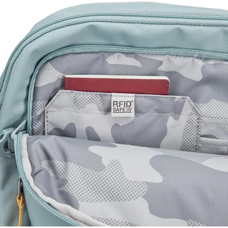 Pacsafe Trekkingrucksack GO 34L Carry-On, Diebstahlsicherer Reiserucksack aus wasserabweisendem, recyceltem Polyester, passend für Flugzeuggepäckfächer – Bild 8