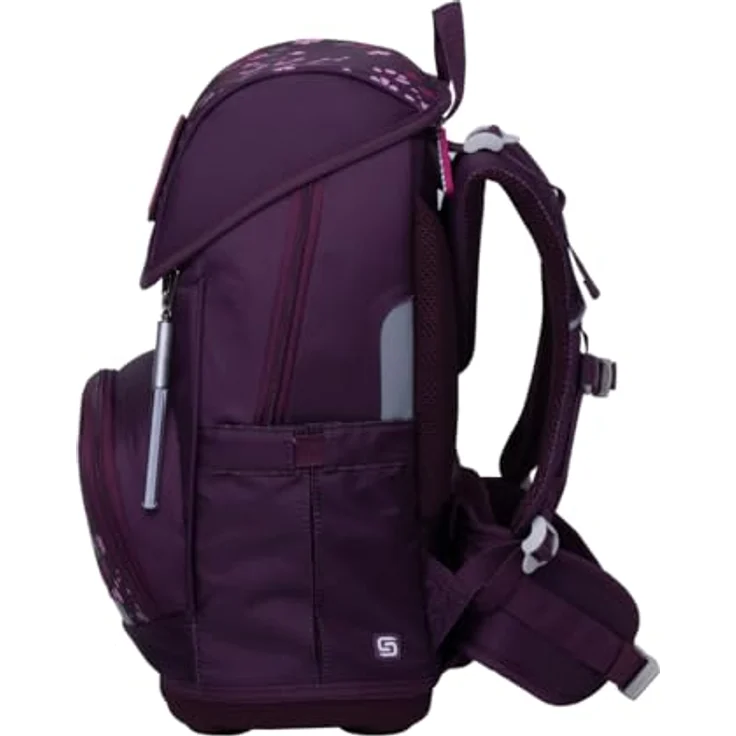 Schneiders Vienna Ergoplus Berry Blossom, 7-tlg. Schulranzen mit ergonomischem Design, 21 Liter Volumen, wasserabweisend und recyceltem Material – Bild 6