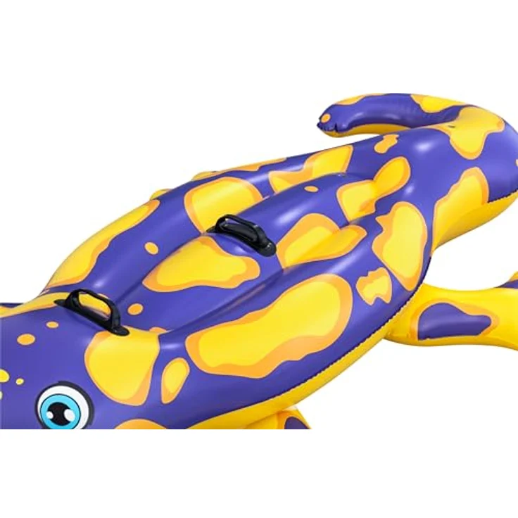 Bestway Splashing Salamander, Schwimmtier für Kinder ab 3 Jahren, 191 cm x 119 cm, mit robusten Haltegriffen und Reparaturflicken – Bild 5
