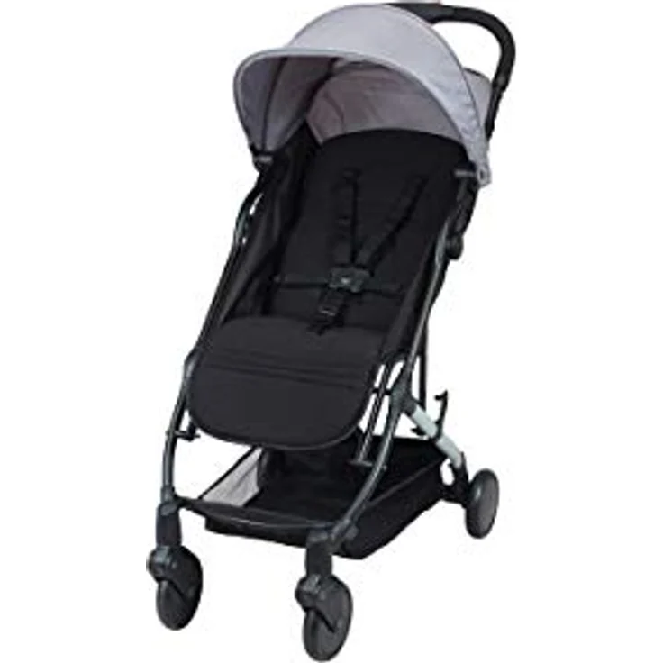 BAMBISOL - Kinderwagen Citadine YUKO² – Ultra kompakt zur Geburt – faltbar, mit einer Hand, Transporttasche (schwarz grau) – Bild 2