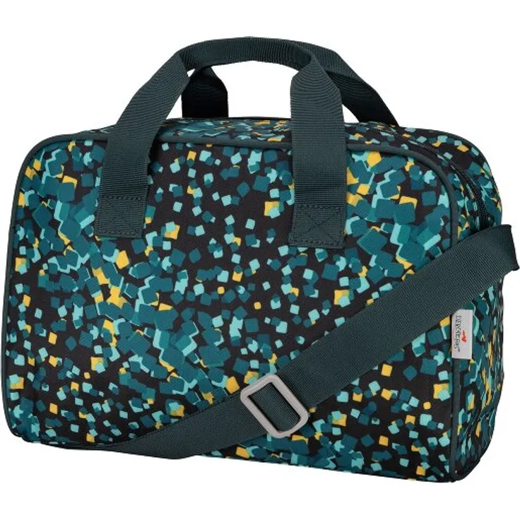 DerDieDas Sporttasche 35 cm, Kindersporttasche in Dino Time, 100% Polyester, grün