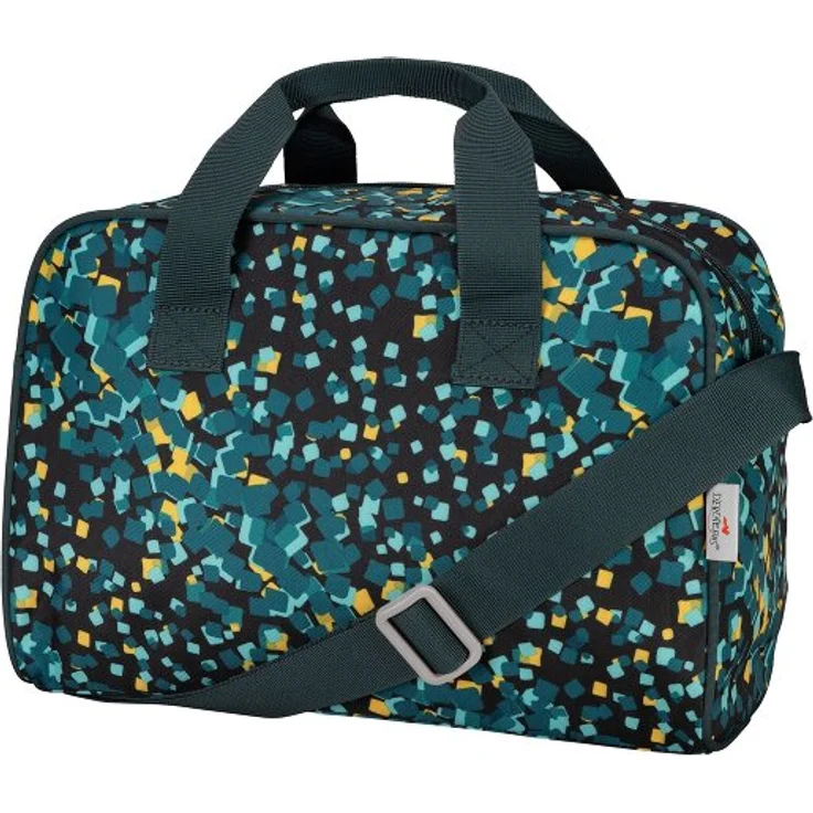 DerDieDas Sporttasche 35 cm, Kindersporttasche in Dino Time, 100% Polyester, grün