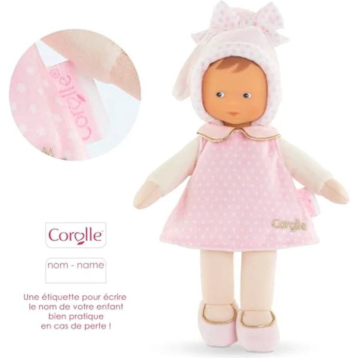 Corolle MDC Miss Sternenträume, Kuscheldoll mit 25 cm, pinkes Sternenkleid und Vanilleduft, geeignet ab Geburt – Bild 2