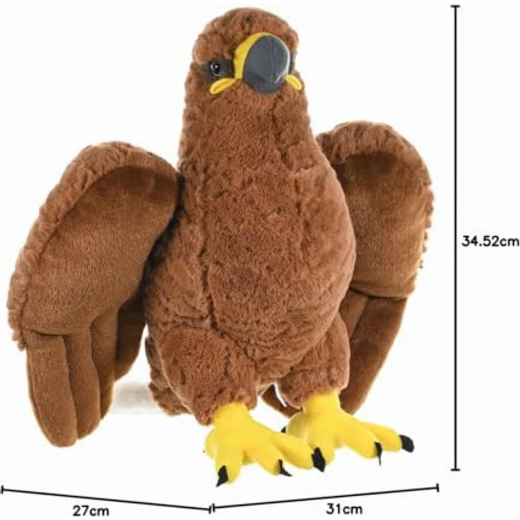 Wild Republic 24407 Plüsch Steinadler, 30 cm Kuscheltier mit hochwertigen Details – Bild 6