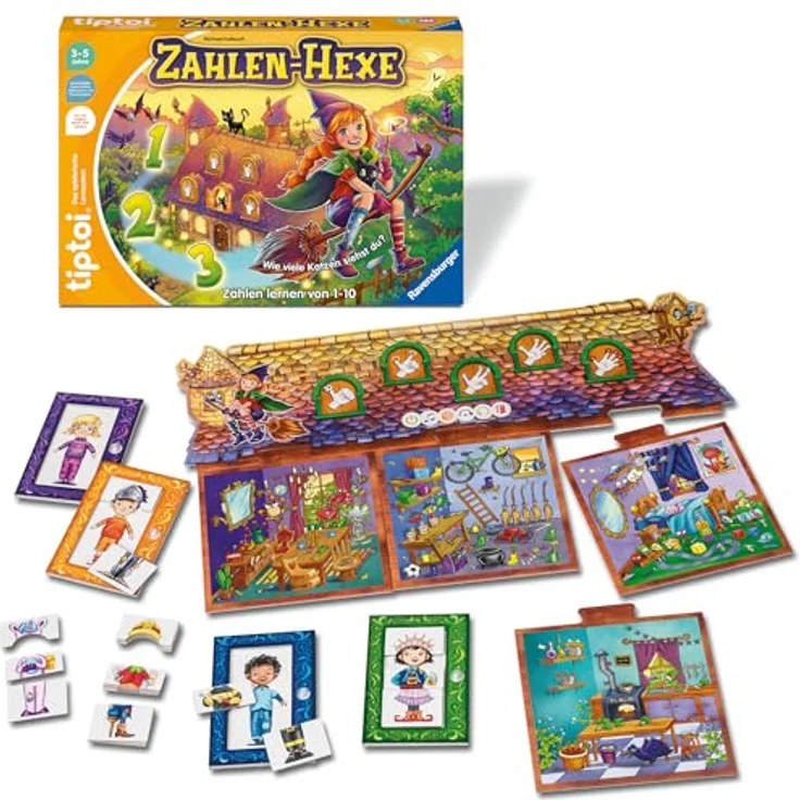 Ravensburger tiptoi Spiel 00132 Zahlen-Hexe, Zählen lernen von 1 - 10 für Kinder ab 3 Jahren – Bild 3