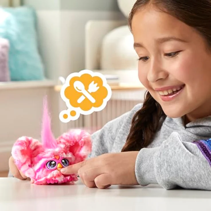 Hasbro Furby Furblets Bub-Lee, interaktives Plüschtier mit K-POP Musik und Schlüsselanhänger, pink-weiß gestreift, für Kinder ab 6 Jahren – Bild 7