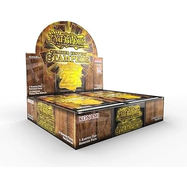 Konami Yu-Gi-Oh Quarter Century Stampede Booster-Display DE, mit Quarter Century Secret Rares – Bild 2