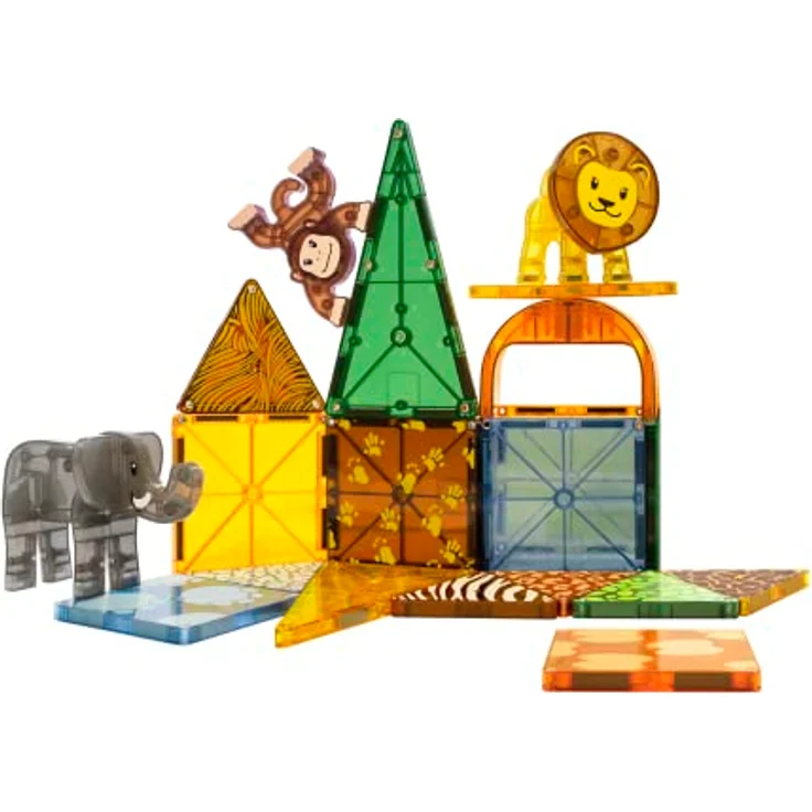 Magna-Tiles Safari Animals 25-teiliges Set - magnetischen 3D-Bausteinen in klaren Farben, fördert spielerisches Lernen – Bild 5