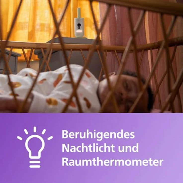 Philips Babyphone AVENT Baby Monitor Connected Babykamera SCD643/26, grau – Bild 6