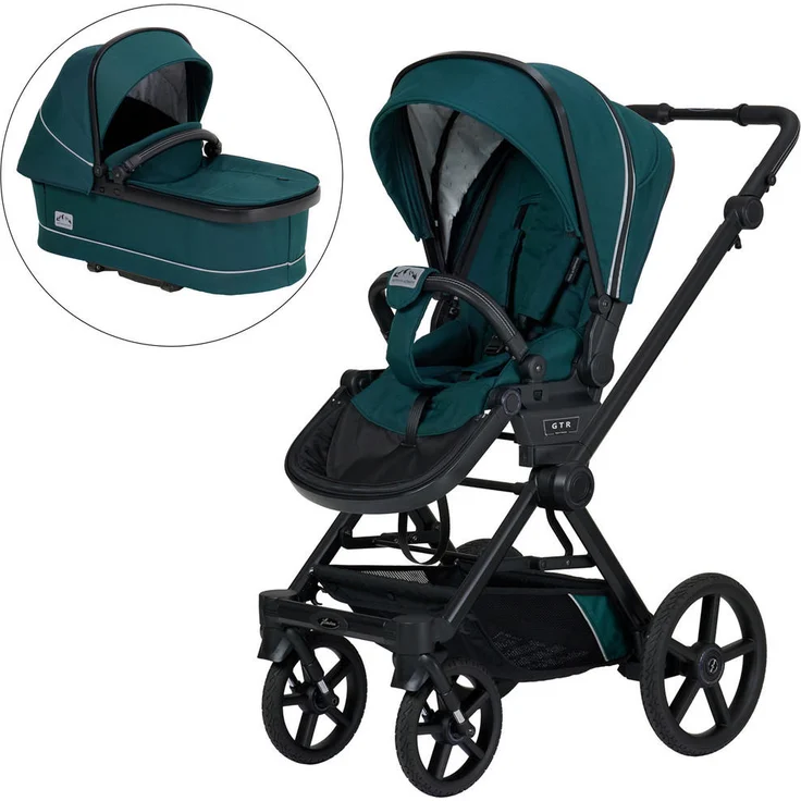 Hartan Kinderwagenset IVY GTR, 3-teiliges Outdoorset in Petrol, mit Federung, 5-Punkte-Gurt und klappbarer Fußstütze, Made in Germany – Bild 1