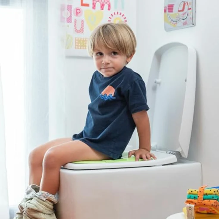 InnovaGoods® WC-Adapter für Kinder, zusammenklappbar, mit rutschfester Unterseite, platzsparend, tragbarer Babysitz inklusive Tragetasche, einfache Reinigung. Vater für Kinder, Farbe: Grün. – Bild 3