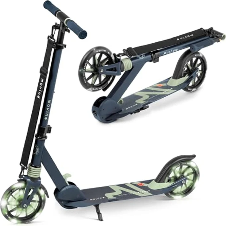 Movino Cityroller MOVINO CITY LIGHT, Scooter mit Stoßdämpfer, LED-Rollen und max. 100 kg Traglast – Bild 1