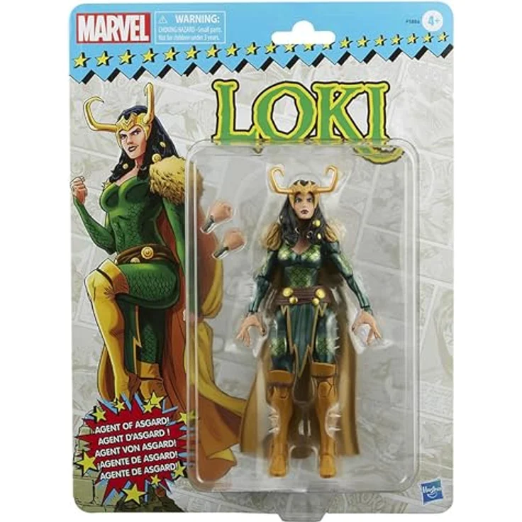 Marvel Legends Series Loki, Agent von Asgard, Retroverpackung, 15 cm große Action-Figur, 2 Accessoires – Bild 6