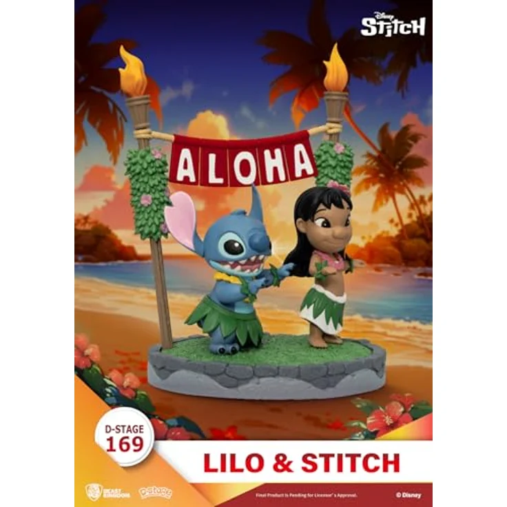 Beast Kingdom Toys Lilo & Stitch D-Stage PVC Diorama, Sammelfigur, 16 cm, detailreich und stabil – Bild 2
