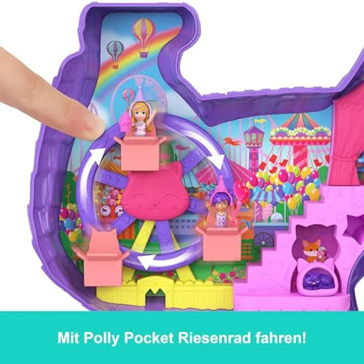 Mattel Polly Pocket Party Kätzchen Pinata, Spielset mit 2 Mikropuppen und 23 Zubehörteilen, bunte Überraschungen für Kinder ab 4 Jahren – Bild 5
