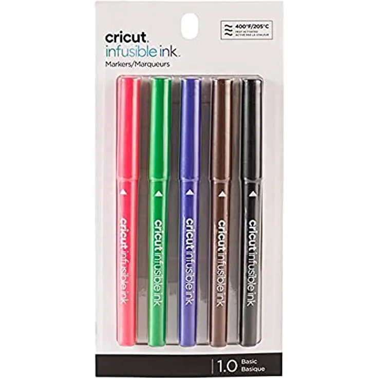 Cricut Infusible (5 Stück), 31 Infusible Ink-Marker 1.0, Standardfarben (5 Stück) Multifahrben