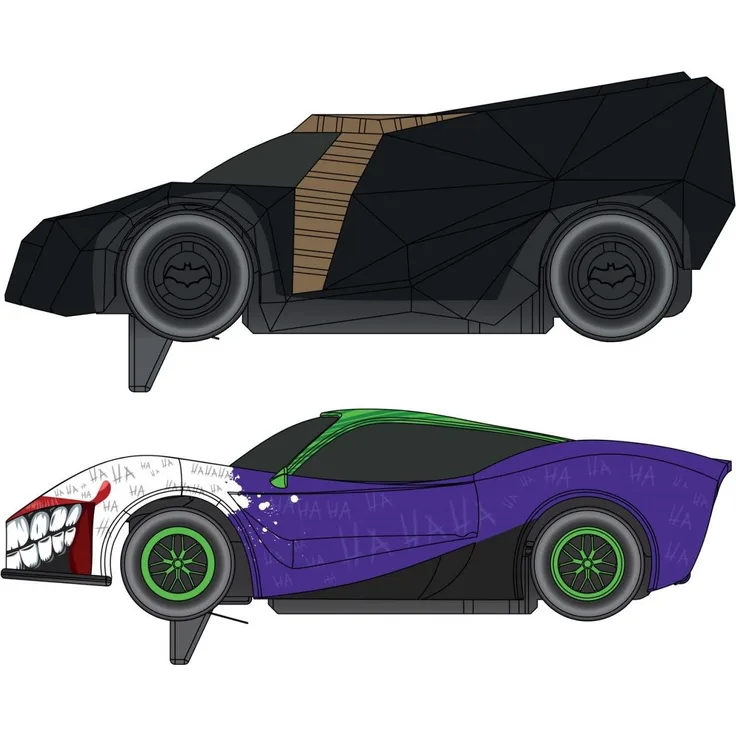 Hornby Micro Scalex Batman vs Joker, Batteriebetriebene Autorennbahn im Maßstab 1:64, für Jugendliche und Erwachsene