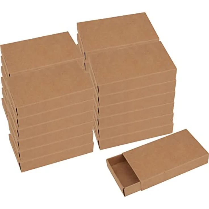 VBS 24er-Pack Streichholzschachteln XL 11 cm x 6,5 cm x 2 cm Streichhölzerpackung Adventskalender Pappschachtel