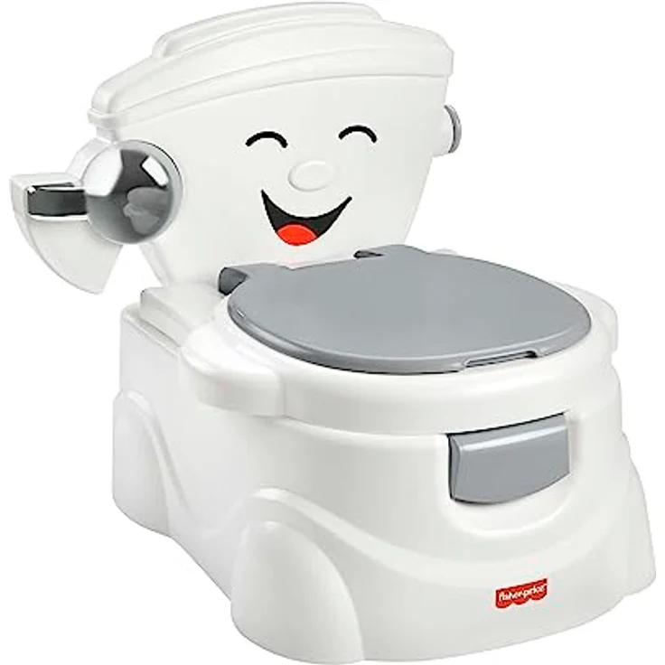 Fisher-Price Meine erste Toilette Töpfchen für Babys, deutsche Version, interaktives Trainingstöpfchen mit Musik und Geräuschen, HJC38 – Bild 1