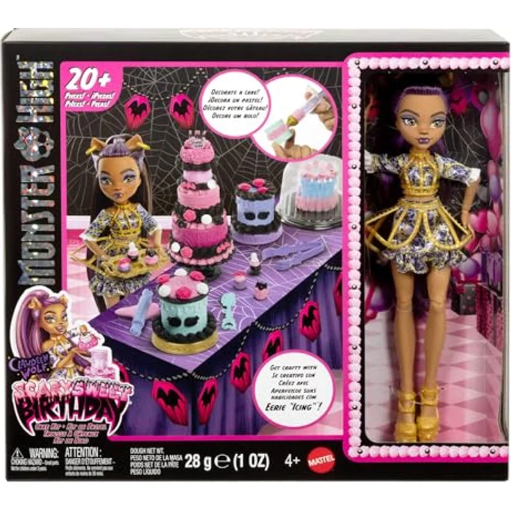 MonsterHigh™ Anziehpuppe Clawdeen Wolf, schaurig schöner Geburtstag Kuchen Set mit über 20 Zubehörteilen – Bild 6