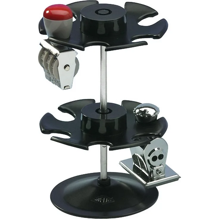 WEDO Stempel, Stempelträger rund, schwarz, Fassungsvermögen 12 Stempel