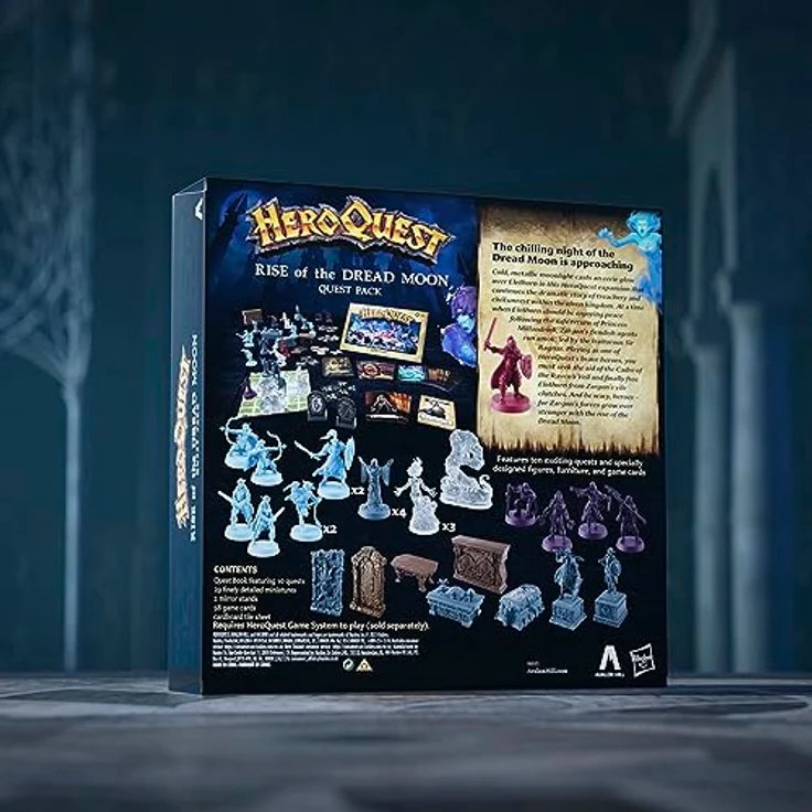 Avalon Hill F6646 Rise of The Dread Moon Quest Pack, benötigt HeroQuest Spielsystem zum Spielen, Rollenspiele, Mehrfarbig, M – Bild 3