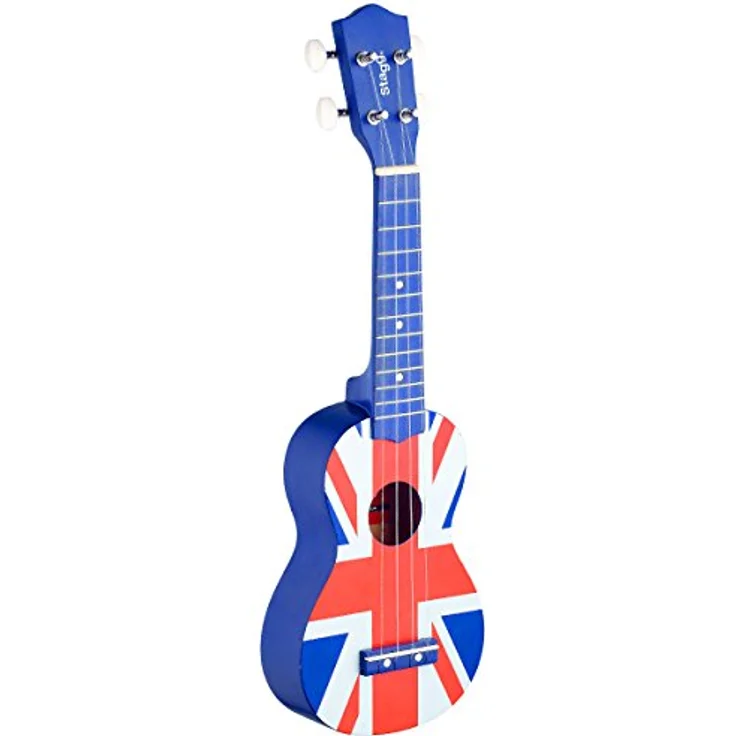 Stagg US-UK Sopran Ukulele UK Flagge mit Tasche + keepdrum Wandhalter – Bild 2