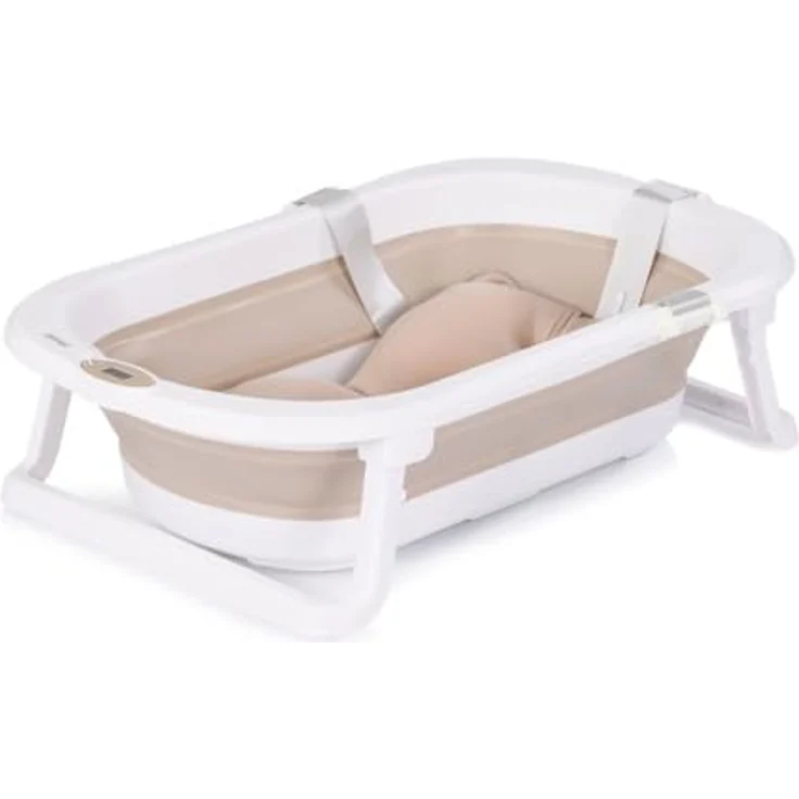 Chipolino Malibu Babybadewanne-Set 78 cm, klappbarer Ständer, Thermometer, Anti-Rutsch, mit Badewannennetz – Bild 3