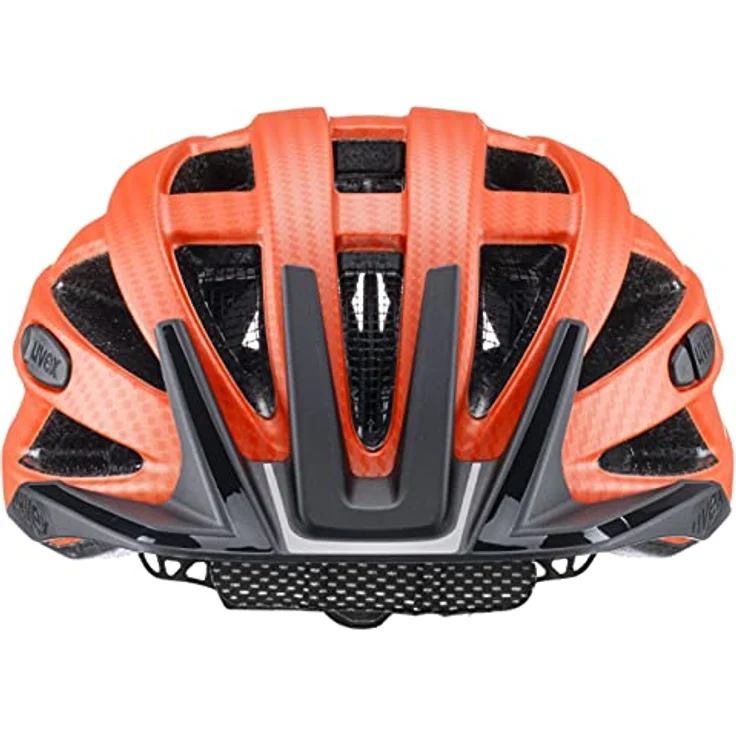 Uvex Fahrradhelm i-vo cc orange carbon-look mat, Kinderfahrradhelm mit 3D IAS System und 24 Belüftungskanälen – Bild 3