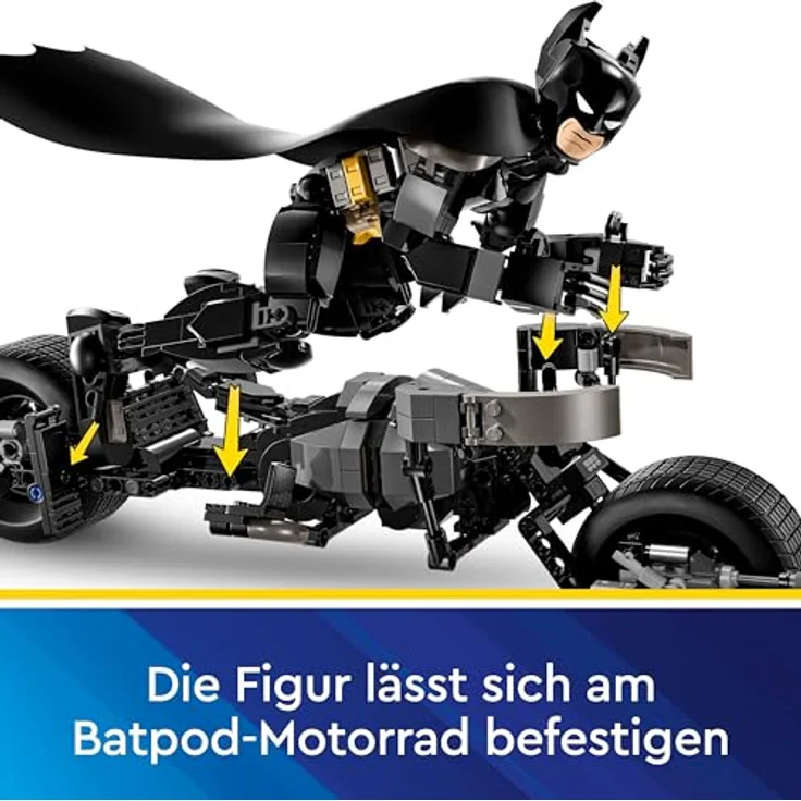 LEGO® Konstruktionsspielsteine Batman™ Baufigur mit dem Batpod (76273), LEGO Super Heroes, (713 St), Made in Europe – Bild 7