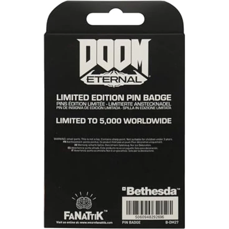 Fanattik Limitierte Auflage Doom Ewige Nadel, Emaille Pin-Badge, 5.7 x 3.5 cm, nummeriert auf 5.000 Stück weltweit – Bild 4