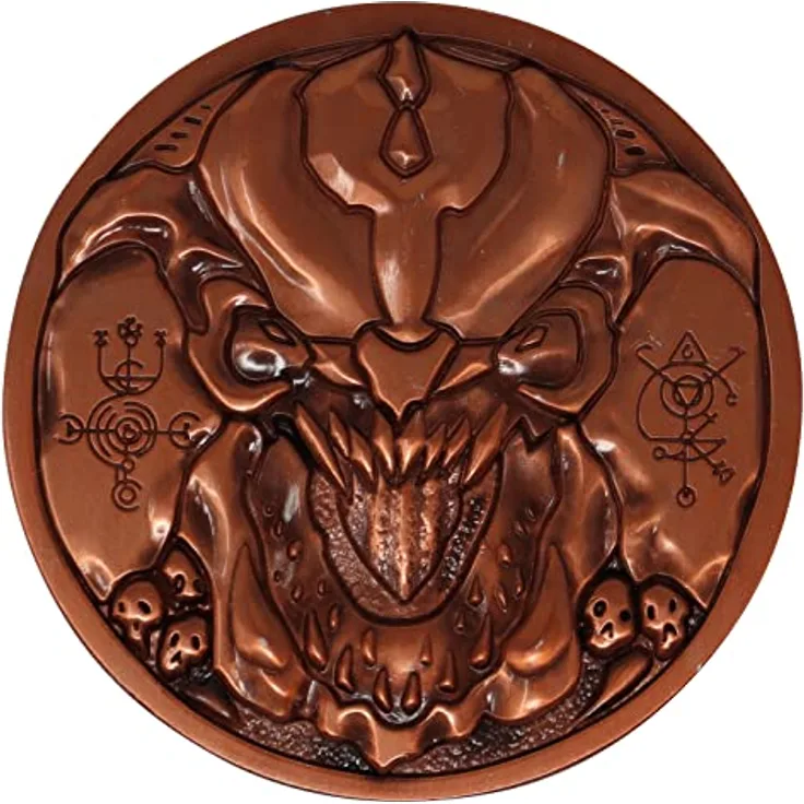 Fanattik Doom: Pinky Level Up - Limited Edition Sammelfigur, Offiziell lizensiert, limitierte Auflage von 5000 Stück, 65 mm Durchmesser