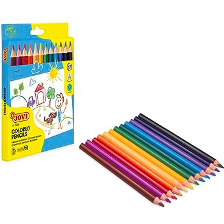 Jovi Maxi Buntstifte, 3-kant Form, ab 3 Jahren, bruchsicher, 12 Farben in einer Schachtel – Bild 3