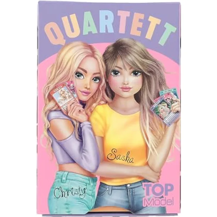 Depesche 12394 TOPModel Quartett Kartenspiel mit Model Motiven, 32 bunte Spielkarten und Spielanleitung, für 2 bis 3 Spieler