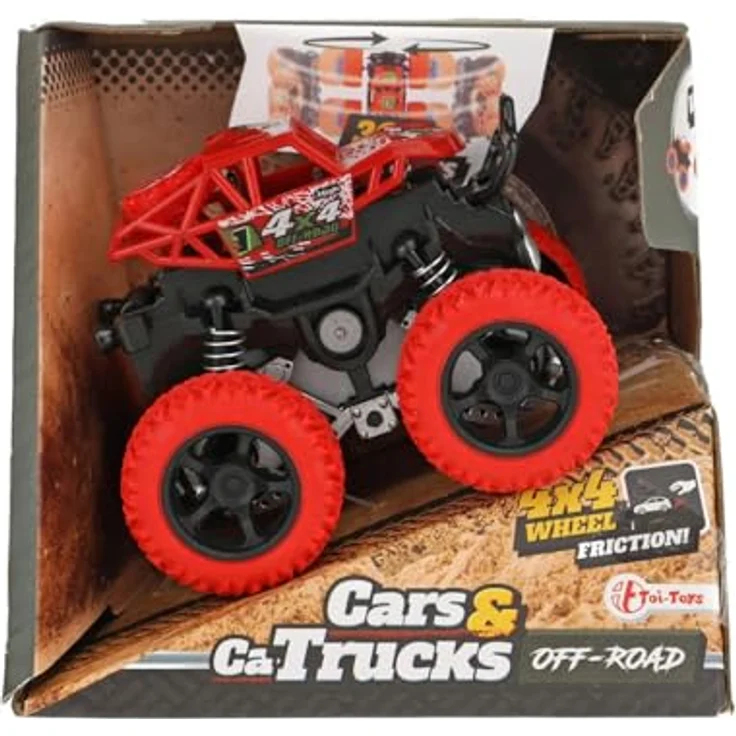 Toi-Toys Friction Monster Truck Stunt 360, Spielzeugauto mit 360 Grad Stuntfunktion, verschiedene Farben – Bild 3