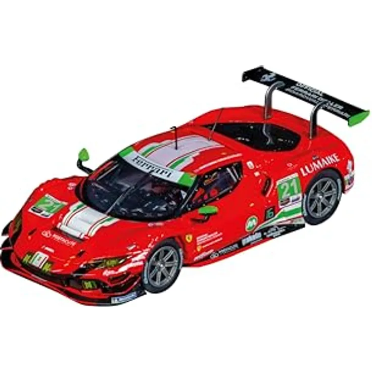 Carrera 23965 Digital124 Ferrari 296 GT3 AF Corse, No.21, Maßstab 1:24 mit vollständigen Lichtfunktionen, optimiert für Digital 124 Systeme, offiziell lizenziert von Ferrari