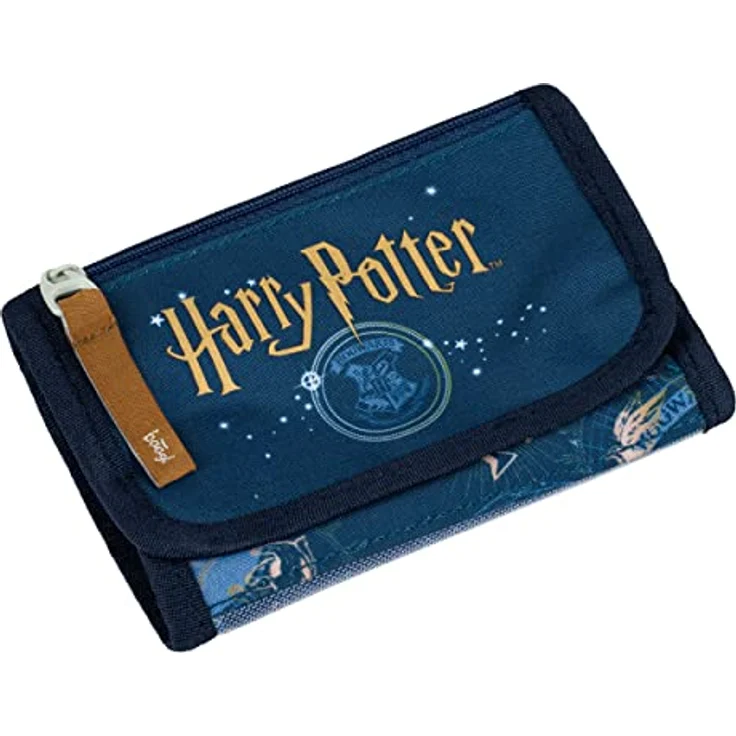 Baagl Brustbeutel Kinder, Mini Portemonnaie mit Münzfach, Harry Potter Hogwarts Design, 14,5 x 8,5 cm – Bild 1