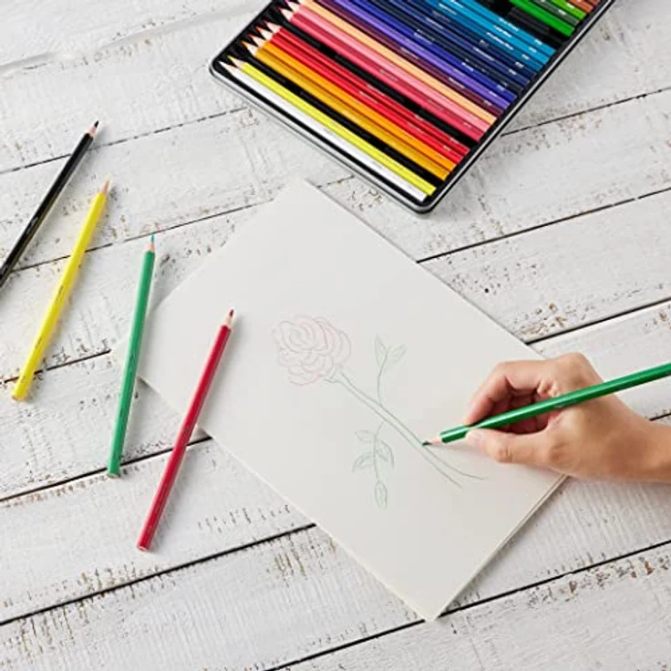 Amazon Basics Buntstifte in Blechdose, 36 Stück, Farblich sortiert – Bild 5