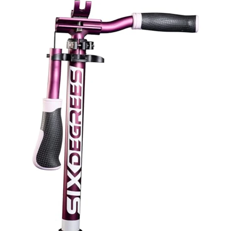 Six Degrees Aluminium Scooter Junior 180 mm - Faltbar, Fußbremse, Rosa/Schwarz – Bild 6