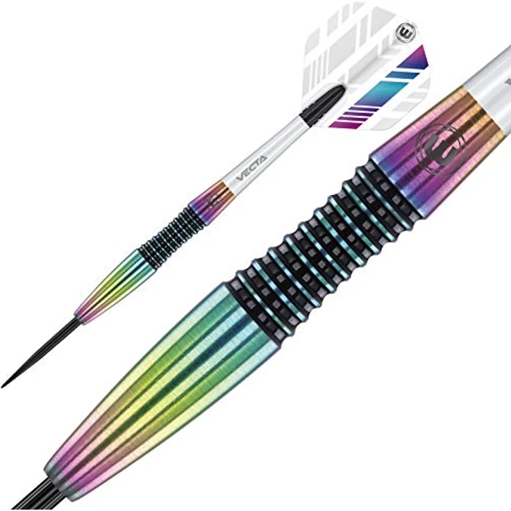 WINMAU Elektra 22 Gramm Profi Wolfram Steeltip Dartpfeile Set, 3er Pack mit Prism Delta Flüge und Vecta Schaft – Bild 5