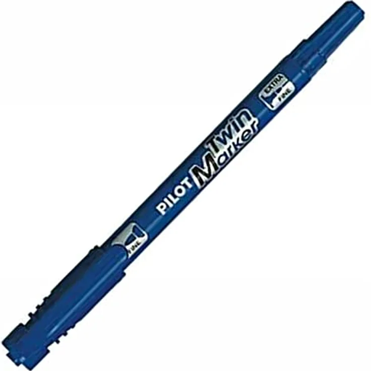 Pilot Pen Permanentmarker Twin-Marker fein BEGREEN, xylolfreie Tinte, wasserfest, 2 Rundspitzen, 0,3&0,5 mm, blau – Bild 5