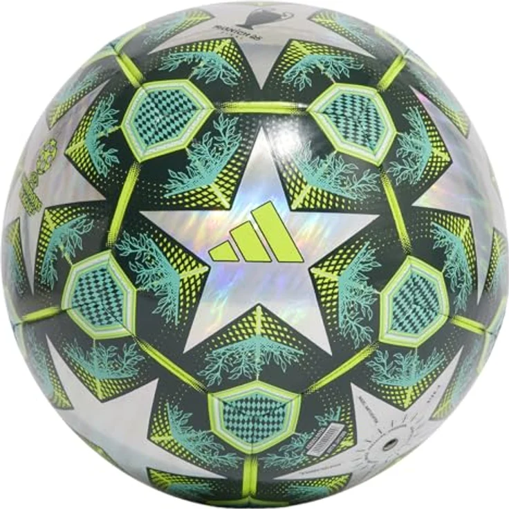 Adidas UCL 24/25 Knockout Stages Foil Trainingsball, inspiriert vom offiziellen UCL Spielball, silberfarben – Bild 1