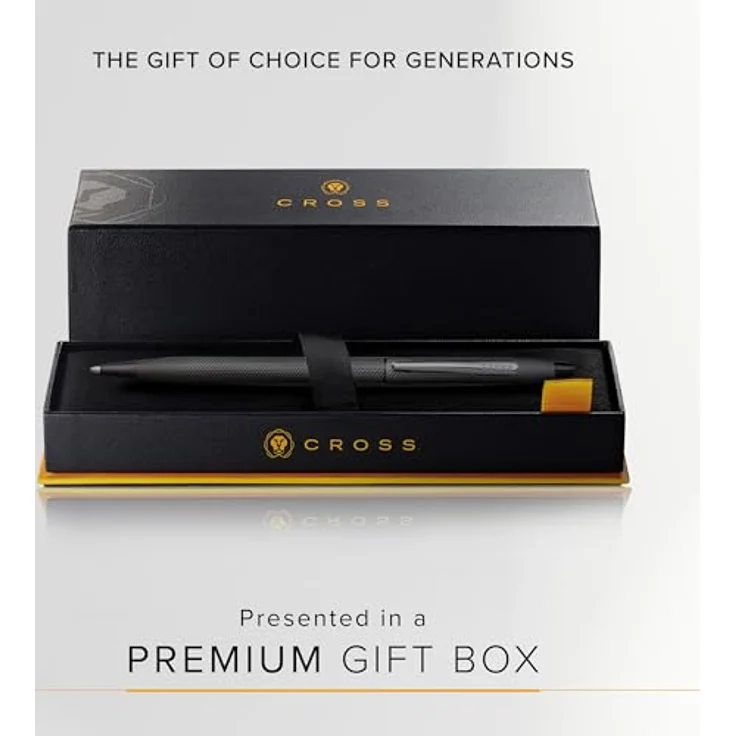 Cross Classic Century, Drehkugelschreiber mit Diamantmuster, schwarz, in Geschenkbox, dokumentenechte Mine – Bild 6