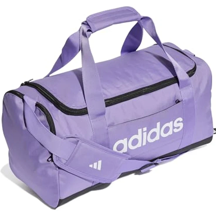 adidas Performance Sporttasche LINEAR DUFFEL S, Kindersporttasche mit Schuhfach, grau – Bild 3