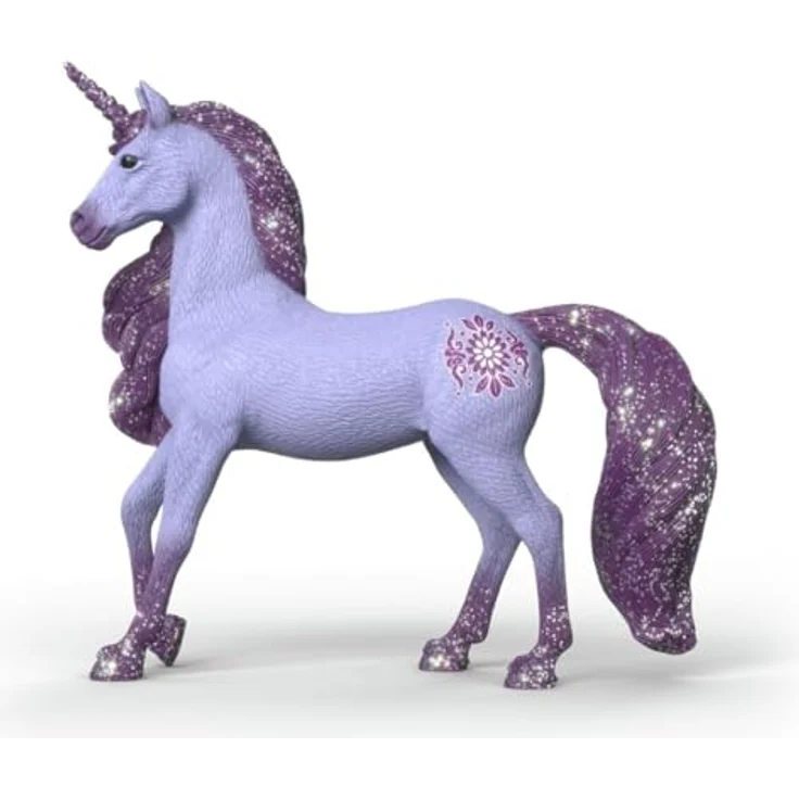 SCHLEICH BAYALA Einhorn Hengst Orchidee 70893, detailgetreue Sammelfigur mit Mandala, 4 x 14 x 13 cm, Geschenkidee für Mädchen und Jungen ab 5 Jahren – Bild 5