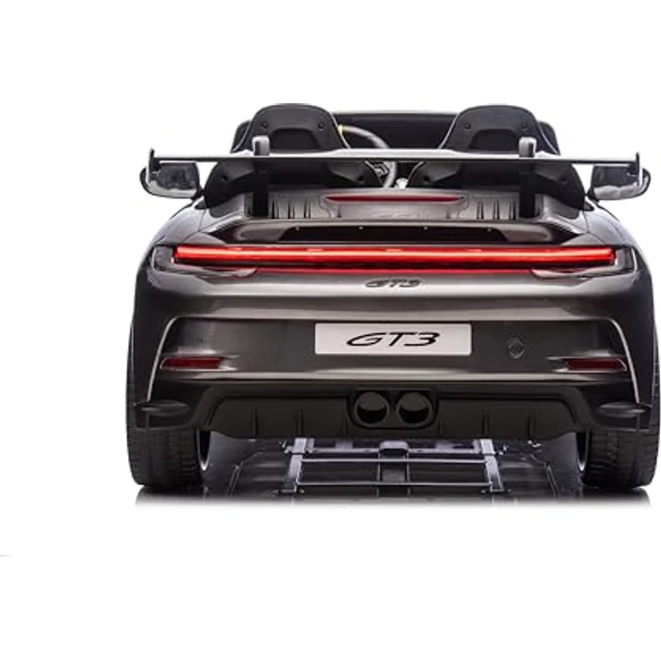 FINOOS Kinder Elektroauto Porsche 911 GT3, 24V, 2-Sitzer mit 2,4GHz Fernbedienung, 4 x 200 Watt Motoren, Grau, für 1-7 Jahre – Bild 4