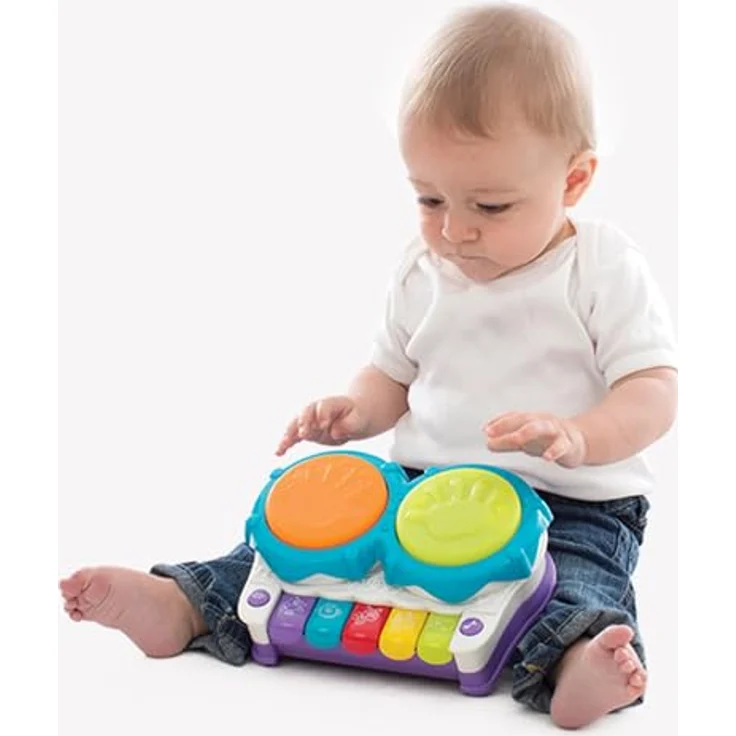 Playgro MANALO Spielzeug Musical Mein 1. Werkstatt, Musikspielzeug mit 2 Modi, 5 Melodien und Lichtspielen – Bild 2