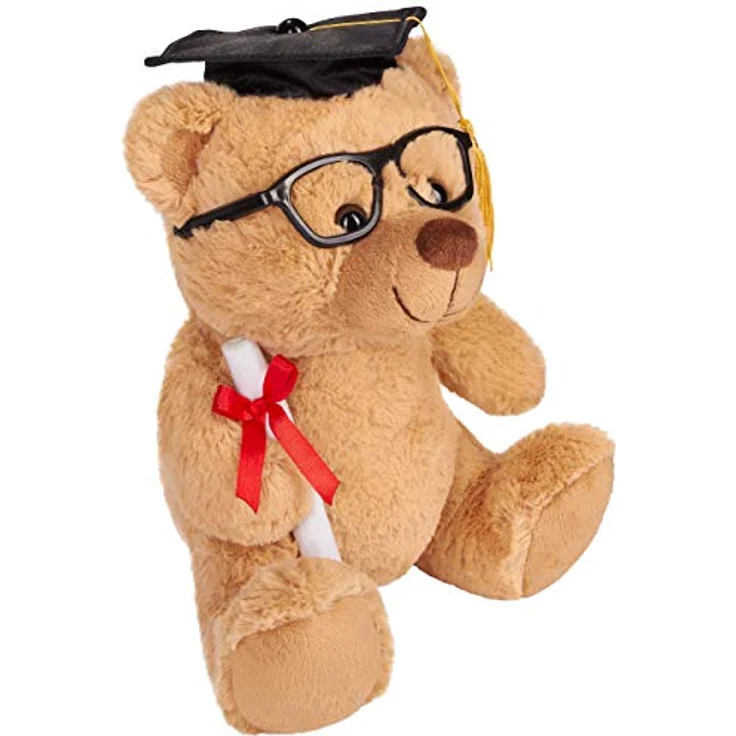Teddy Plüschbär mit Brille, Diplom und Doktorhut - Kuscheltier für den Abschluss – Bild 9