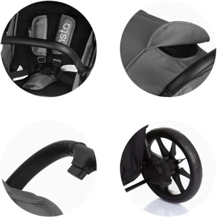 Chipolino Kinderwagen Buggy Insta, klappbar, mit Fußabdeckung, Federung, verstellbarem Sonnendach und 5-Punkt-Sicherheitsgurt – Bild 5